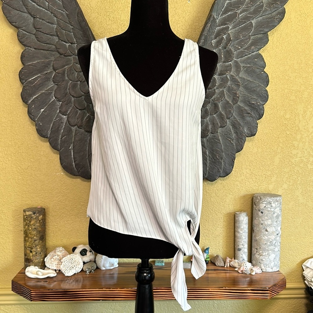 Pentag one striped knot Front Tank Top